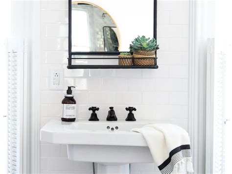 Industrial Bathroom Mirror With Shelf Semis Online
