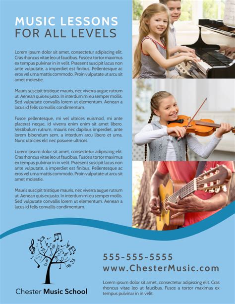 Whether you teach piano or ukulele, advertise your business with music lessons flyers providing the 411 on what you bring to the table. Personal Music Lessons Flyer Template | MyCreativeShop