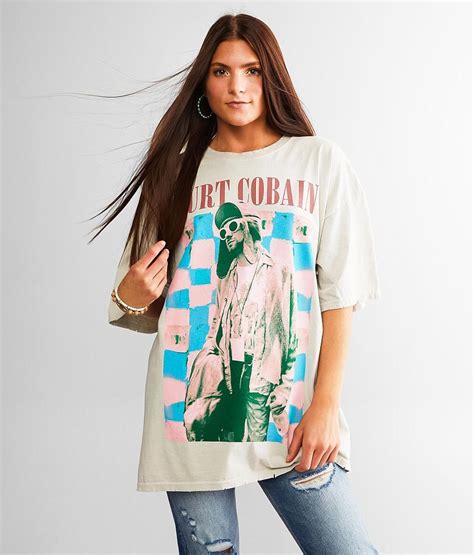 Kurt Cobain Band T Shirt One Size Womens T Shirts In Off White