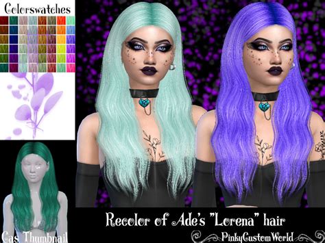 The Sims Resource Retexture Of Lorena Hair By Ade