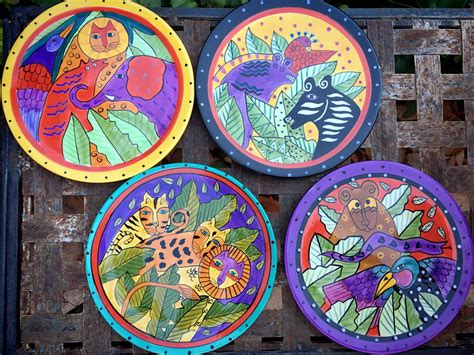 1998 Laurel Burch Set Of Four Collectible Plates 8 Snack Salad Size