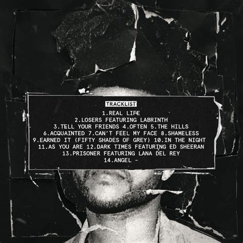 The Weeknds Beauty Behind The Madness Tracklist Revealed Treble