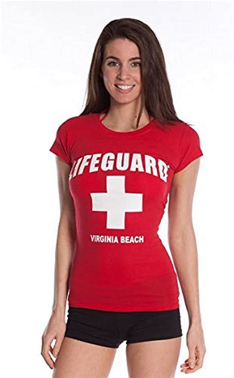 Lifeguard Official Girls Cross Design Tee Red Small At Amazon Womens