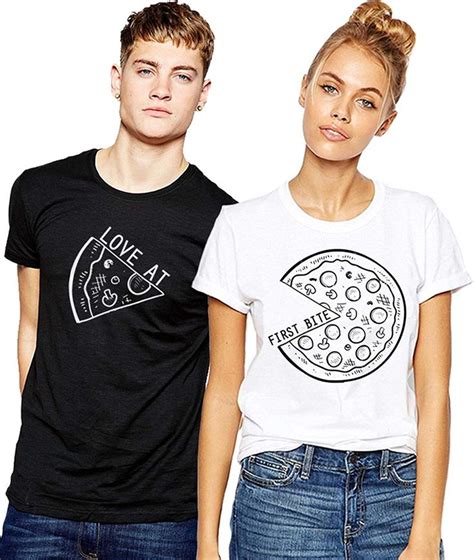 Matching bios for couples tiktok songs : YOUNG TRENDZ Mens Cotton Pizza Couple Bio Wash Tshirt :RS ...