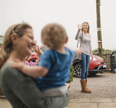 Waving Goodbye To Her Mother And Son Simon Long Removals