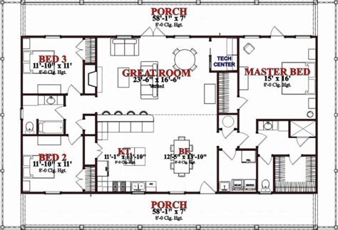 View our ranch floor plans for the ranch style modular home which is typically a one story home and is either an rectangle or 'l' shape. 1800 Sq Ft Ranch House Plans Luxury 1600 Of Square Foot Floor Living | Outnowbailbond.com # ...