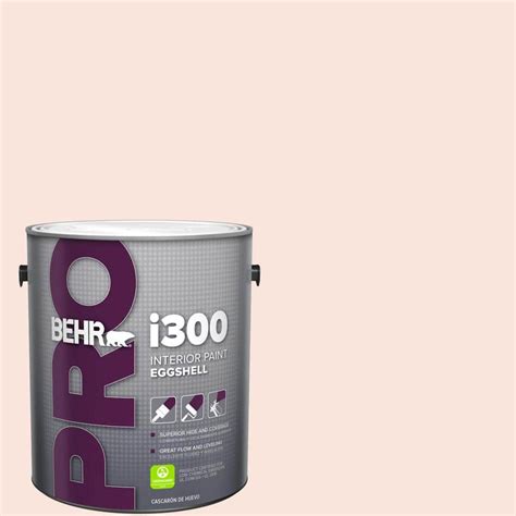Behr Pro 1 Gal 190a 1 Soft Pink Eggshell Interior Paint Pr33001 The