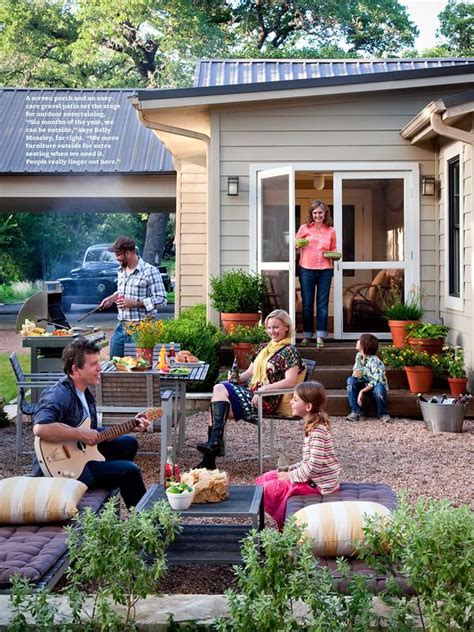 Crushed rocks around your patio. Better Homes and Gardens! | Pea gravel patio, Patio edging ...