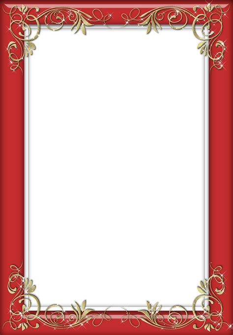 Add a frame to your photo with ease! Holiday Red Transparent Frame | Gallery Yopriceville ...