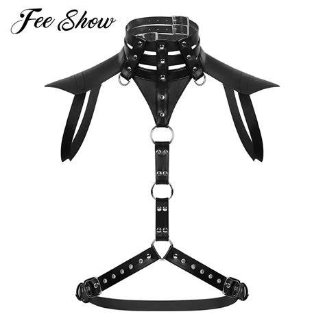 Novelty Mens Faux Leather Sexy Exotic Chest Harness Straps Fancy