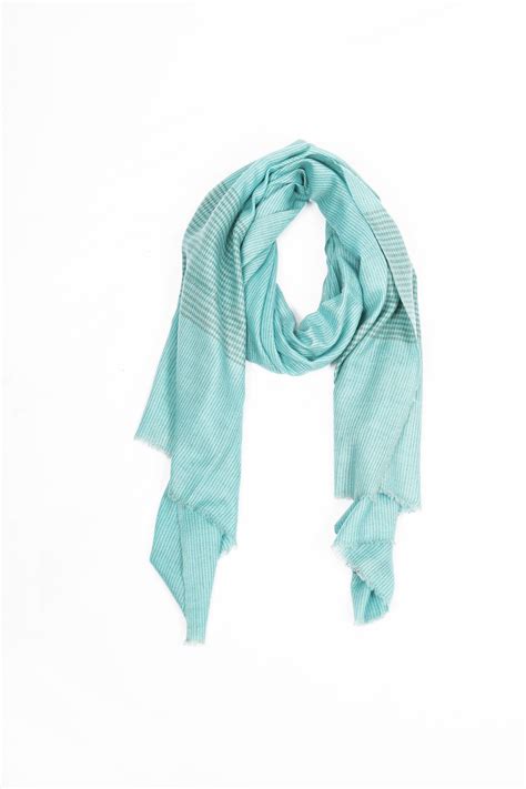 Striped Scarf In Bright Blue By Shamina Striped Scarves Pastels