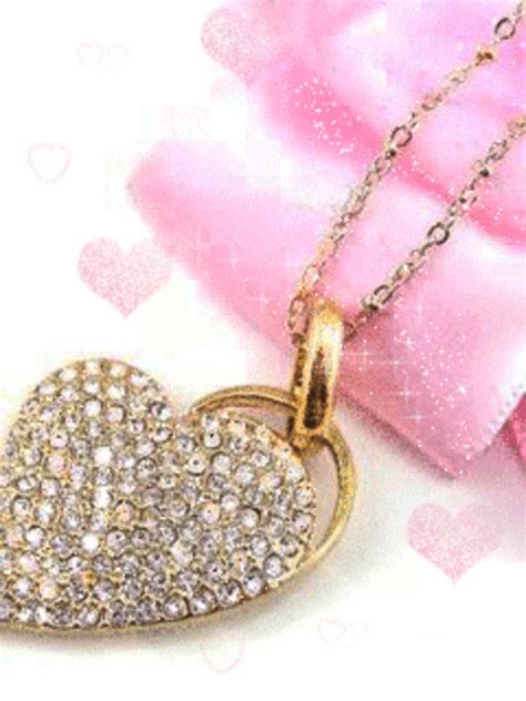 Sparkling Heart Necklace Girly Cute Heart Necklace S Heart