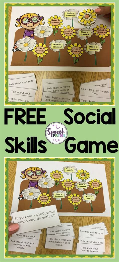 Free Printable Game To Help Students Work On Conversation Skills