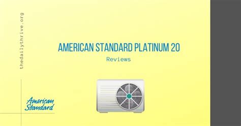 American Standard Platinum 20 Air Conditioner Price And Reviews