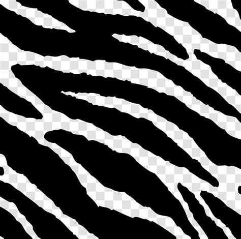 Tiger Stripe Zebra Pattern Black And White Transparent Png