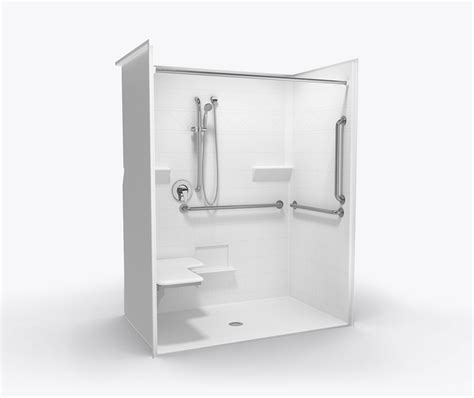 Xst 6337 Bf Acrylx Alcove One Piece Shower With Right Hand Drain In