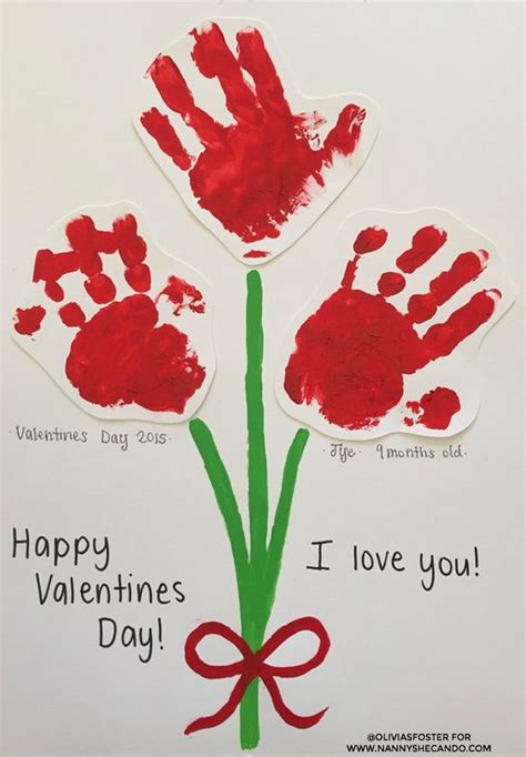 Heart Handprint Craft 15 More Valentines Day Crafts For Kids Daddy