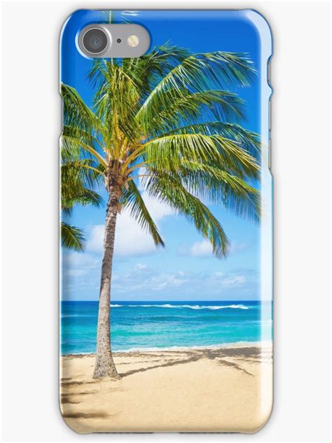 Palm Trees On The Sandy Beach In Hawaii Iphone Cases And Skins By