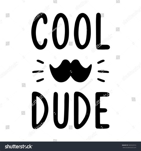 Cool Dude Quote Banner Retro Lettering Stock Vector Royalty Free
