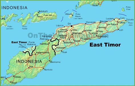 East Timor Physical Map 3105 The Best Porn Website