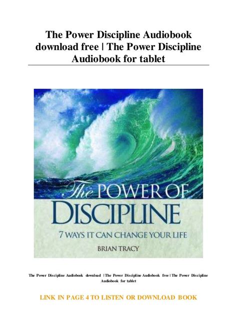 The Power Discipline Audiobook Download Free The Power Discipline A