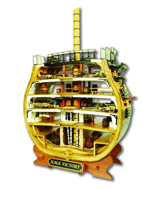 A 1:84 wooden scale model of the original vessel, this exquisite model details every feature of the original ship. HMS Victory Cross-Section | 1:72 Model | Full Kit | ModelSpace