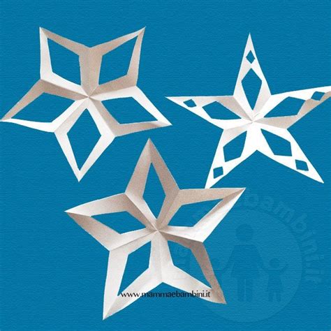 Stella di natale con carta. Stelle di carta 5 punte con varianti - Mamma e Bambini