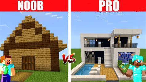 Minecraft Noob Vs Pro House Comparison Challenge In Hindi Youtube