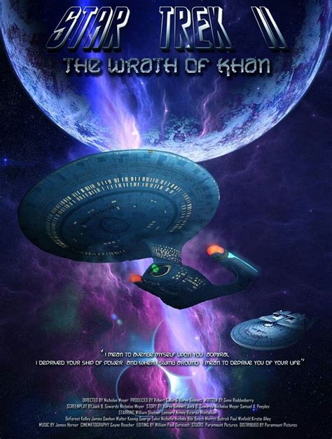 Star Trek Ii The Wrath Of Khan Movie Poster Star Trek Movie Posters And