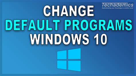 How To Change Default Programsapps On Windows 10 Youtube