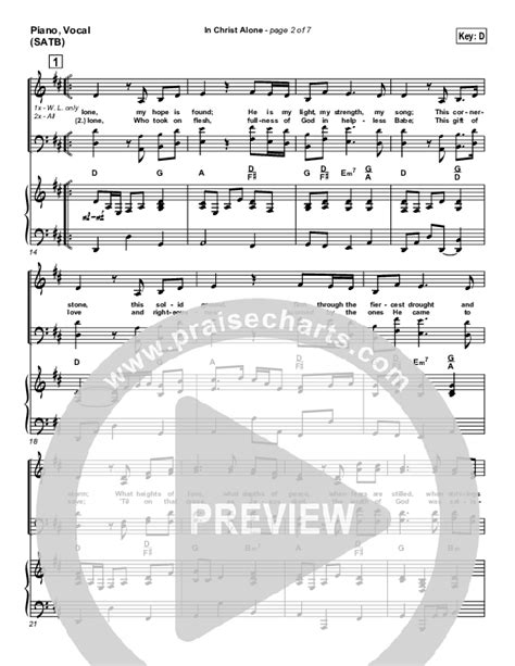 In Christ Alone Sheet Music Pdf Geoff Moore Praisecharts