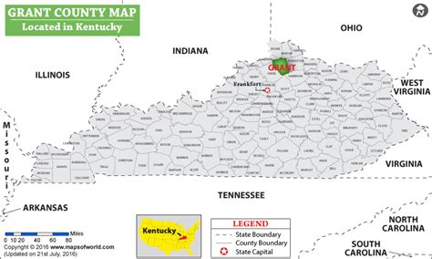Grant County Map Kentucky