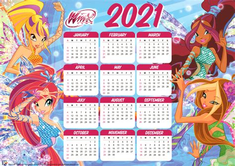 Download Winx Club Calendar 2021 Winx Club All