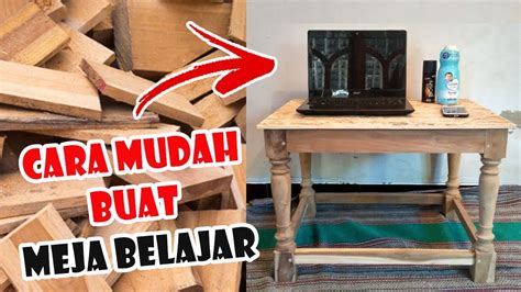 Sebagian balok kayu tiang akan tertanam di tanah. CARA MEMBUAT MEJA BELAJAR DARI KAYU - YouTube