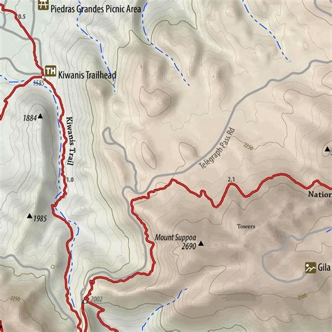 South Mountain Preserve Trails Map Map By Emmitt Barks Cartography