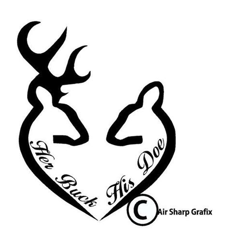 Her Buck And His Doe Vinyl Decals On Etsy 399 Doe Tattoo Him And