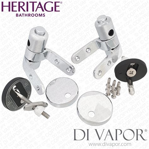 Heritage Hy Ss009mn Toilet Seat Soft Close Hinge Replacement Pack Chrome