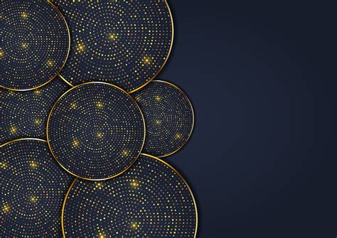 Vector floral 3d seamless pattern background. Abstract design background with elegant gold dot circles 539999 Vector Art at Vecteezy