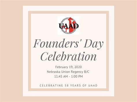 Founders Day February 19 Register By Feb 12 Announce University