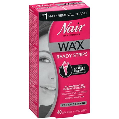 Nair Wax Ready Strips Hair Remover For Face And Bikini Hy Vee Aisles