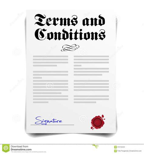 Terms And Conditions Stock Illustration Illustration Of Document