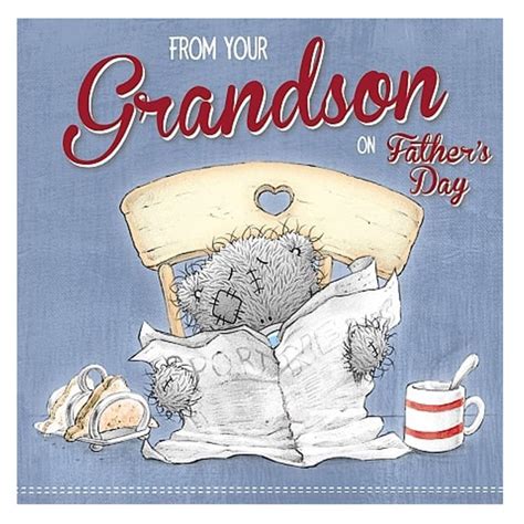 From Your Grandson Me To You Bear Fathers Day Card F01vs009 Me To