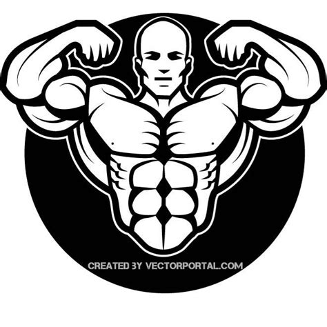 Bodybuilder Drawing Ai Royalty Free Stock Svg Vector