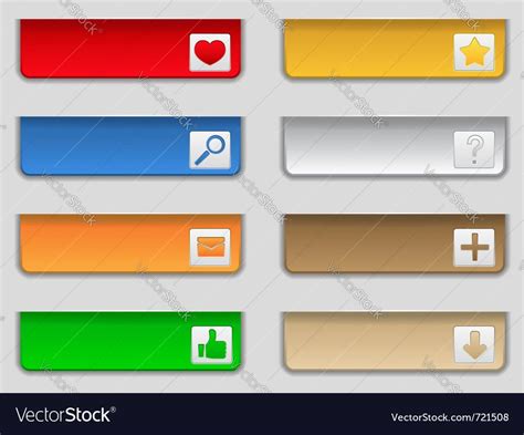 Web Buttons Royalty Free Vector Image Vectorstock Sponsored