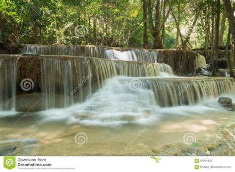 Deep Forest Waterfalls Stock Image Image Of Clear Cascade 62594923