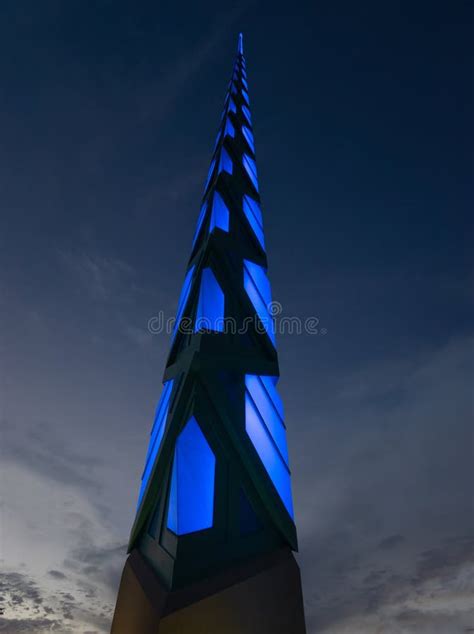 The Landmark Blue Spire Located In Scottsdale Az In Front Of The