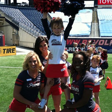 Junior Cheerleader In A Patriots Cheerleader Thigh Stand Too Cute