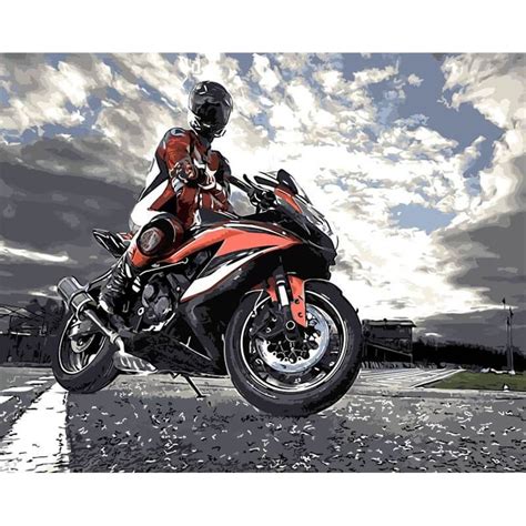 Das pigment ist umweltfreundlich, ungiftig, bunt und schwer zu verblassen. Malen nach Zahlen - Motorradliebe | Malen nach zahlen ...