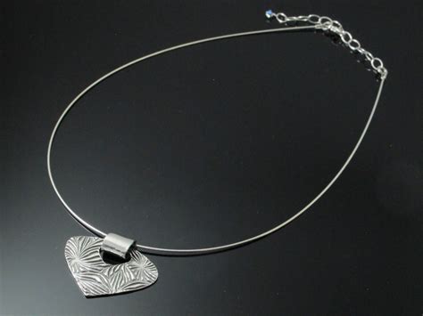 Handmade Fan Pendant Necklace Fine Silver Fan With Sterling Silver Chain