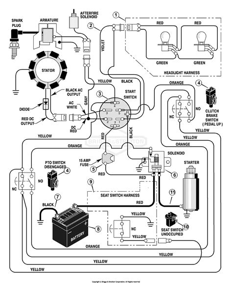 Murray 42576x92b Lawn Tractor 2000 Parts Diagram For Electrical System